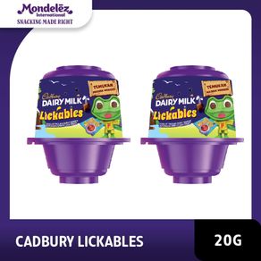 CADBURY Dairy Milk Lickables Chocolate, 20g, gratis mainan - twinpack