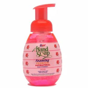 yuri hand soap foaming premium aneka aroma 410 ml - rose