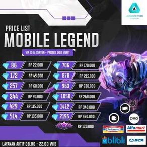 Top Up Diamond Mobile Legend - Diamond Mobile Legends - DM Mobile Legend - Diamond Mobile Legend Termurah Aman Cepat Dan Terpercaya