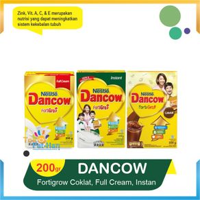 DANCOW Fortigro 200Gr /  Instan/Full Cream/ Coklat / - Susu Pertumbuhan 3-12 Tahun