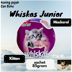 Whiskas Mackerel Kitten 85gram Sachet wetfood kucing