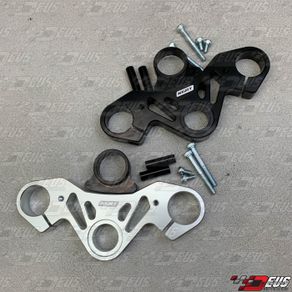segitiga atas triple clamp ngrt ninja rr / segi tiga atas ninja 150 zx - silver