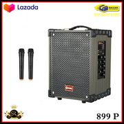 Speaker Bluetooth Portable GMC 899P Free 2 Mic Wireless - Speaker karaoke - TERBARU