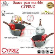 panci penggorengan marble induksi 16cm / sauce pan CYPRUZ SN-0211