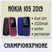 HP NOKIA 105 (2019) HITAM DUAL SIM TERMURAH GARANSI RESMI FULLSET HANDPHONE MOBILE PHONE BARU
