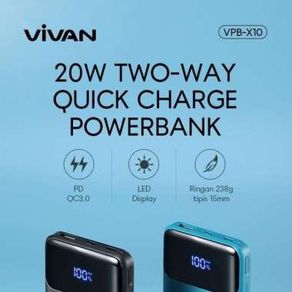 VIVAN VPB-X10 POWER BANK IPHONE 12 PD POWERBANK FAST 20W 10000MAH