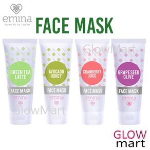 GlowMart ❤ EMINA Face Mask 60ml Green Tea Latte | Avocado Honey | Grape Seed Olive | Cranberry Juice
