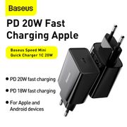 BASEUS Adaptor Charger Speed Mini 20W 3A Type C Adapter Casan Fast Charging PD Quick Charge Ori Original Tipe C