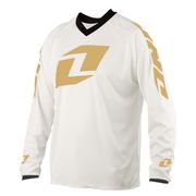 jersey sepeda dan trail one putih hitam - gold emas s