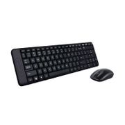 Logitech MK220 Keyboard Wireless with Mouse - Hitam