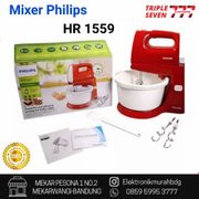 mixer philips hr 1559/10 + bowl - model baru