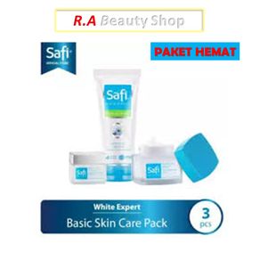 Safi White Expert Day And Night Basic Pack (Ukuran Kecil) Paket SAFI White Expert Basic Pack (Day Cream 20 gr + Night Cream 20 gr + Purifying Cleanser 50 gr) - 3 Pcs