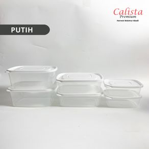 TOPLES PLASTIK CALISTA FURANO PREMIUM FULL COLOUR SET 6 PCS TEMPAT KOTAK BOX WADAH PENYIMPANAN MAKANAN FOOD PREPARATION KONTAINER FREEZER