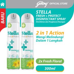 stella fresh & protect disinfektan spray 300 ml / disinfektan stella - fresh floral