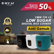 Sekai Rice Cooker Digital Low Sugar Low Carbo CMW 720 LS | Penanak Nasi Magic Com 3 in 1 Anti Gemuk