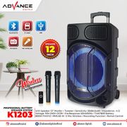 NEW Speaker Meeting Bluetooth Advance K1503 Free 2 mic wireles 15 inch speaker bluetooth