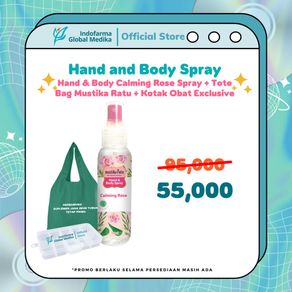 Mustika Ratu Hand & Body Spray Antiseptic Calming Rose 100 ML