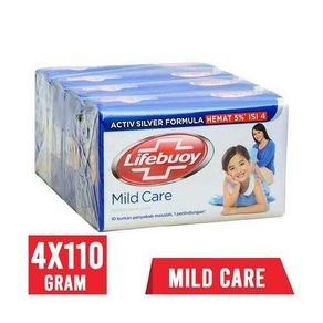 Paket Hemat Sabun Mandi Batang Lifebuoy Bar Soap Mild Care 110gr (4pcs)