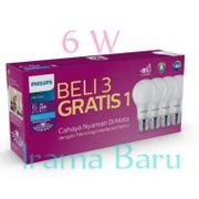 PHILIPS Lampu LED Mycare Multipack 3 FREE 1 LED Bulb Putih Original