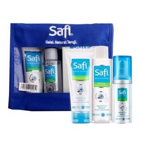 Safi White Expert Paket Hemat Value Pack (Ultimate Essence 20ml+Makeup Remover 100ml+ Purifying Cleanser 50g)