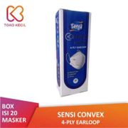 Sensi Convex Mask 4 Ply Earloop (Isi 20 Masker) - Masker Sensi Convex