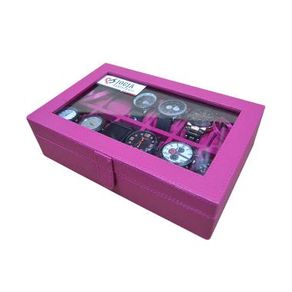 Jogja Craft BJ12FT Watch Box Organizer Kotak Tempat Jam Tangan [Isi 12] - Fanta