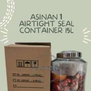 Toples Kaca Asinan 1 Bulat Besar Kedap Udara Dlx Toples Kerupuk 15 Ltr