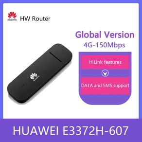 Unlocked Huawei E3372 E3372h-607 LTE 4G USB Modem 150Mbps LTE USB Dongle dengan Port Antena Eksternal E3372h-607