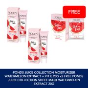 Ponds Juice Collection Moisturizer Watermelon Extract 2 x 20 gr + Free Sheet Mask Watermelon 20 gr