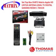 Set Top Box DVBT2 Matrix Apple HD UNTUK ANTENA LOKAL TV DIGITAL ORI NON DONGLE WIFI