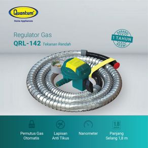 QUANTUM QRL142 Paket Selang Kompor Gas Regulator 1.8m Tekanan Rendah