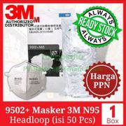 3M Masker 9502+ Particulate Respirator N95 (1 Box isi 50 Pcs)
