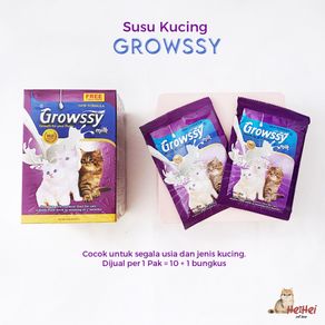 Susu Kucing Murah - Growssy - Susu Anak Kucing Kitten - Kitten Milk Per Box (10+1 Bungkus)