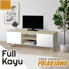 full kayu - kirana lemari meja tv rak tv - buffet chicago bc white
