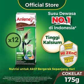 Anlene Susu Dewasa UHT Cokelat 175 ml x12 - Nutrisi Tinggi Kalsium Untuk Tulang, Sendi, dan Otot
