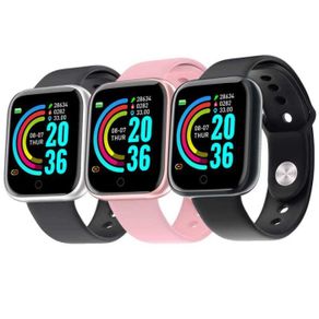 jam smartwatch skmei sport fitness tracker heart rate blood oxygen y68 - putih