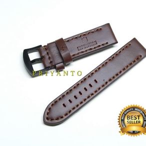 tali jam tangan kulit strap swatch expedition 20 22 24mm coklat murah - 22mm coklat tua