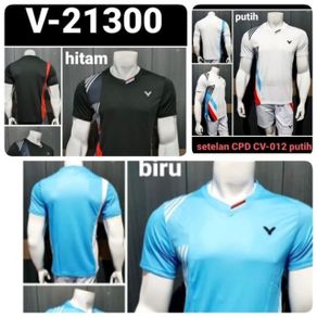 baju kaos badminton bulutangkis victor 21300 import - putih m