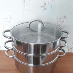 Supra Super Steamer 40 Cm 3 Susun - panci kukus - panci susun stainles