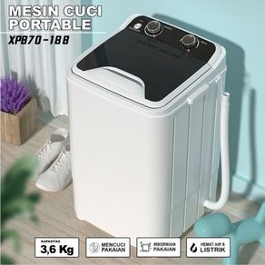 Mesin Cuci Mini Portable / Mesin Cuci Baju Kapasitas 3.6 Kg / Mesin Cuci 1 Tabung Low Watt