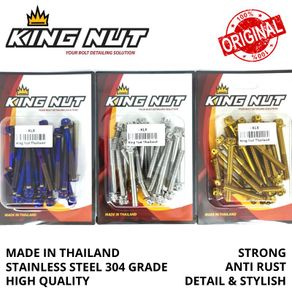 Set Baut Blok Kalter Mesin Kawasaki KLX Probolt Stainless King Nut Thailand Original
