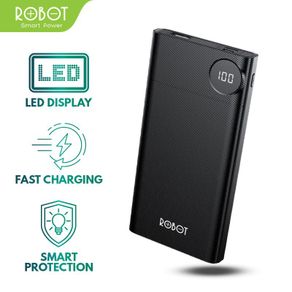 POWER BANK ROBOT RT190 ( 10000mAh ) 2 Port USB Fast Charging With LCD Garansi Resmi 1Tahun By VIVAN