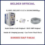 Kabel Lan Belden Cat 6 USA Eceran Cable UTP Cat6 Siap Pakai 15 Meter