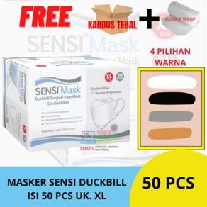 SENSI DUCKBILL XL ISI 50 PCS MASKER TERJAMIN