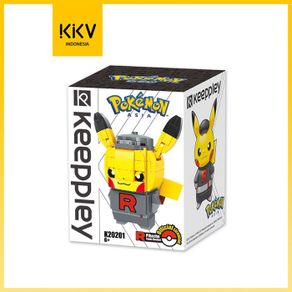 kkv - mainan brick balok susun diy pikachu keepley / pokemon block toy