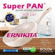 Super Pan Bolde Wok Pan 24 Cm Granite Coating Free Bubble