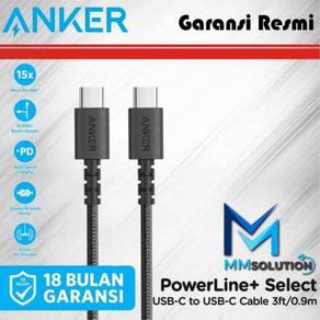 Kabel Charger Anker Powerline Select+ C to C 2.0 3ft - A8032