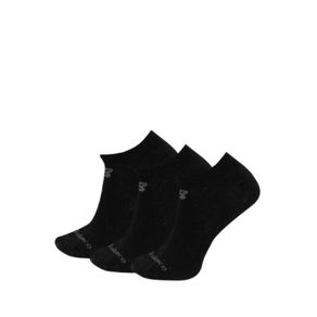 New Balance Performance Flat Knit No Show 3 Pair Unisex Socks - Black