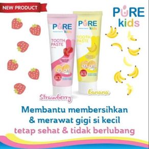 Pure Baby Pure Kids Tooth paste Pasta Gigi Odol Anak 50gr  AMAN JIKA TERTELAN / BAYI ONLINE SHOP