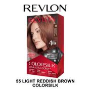 REVLON COLORSILK HAIR COLOR CAT RAMBUT 55 LIGHT REDDISH BROWN